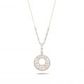 Collana da 7,70 carati in oro rosso con diamanti rotondi, marquise, a goccia e a forma di cuore