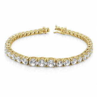 Bracciali - Bracciale con diamanti sfumati da 7,40 carati in oro giallo