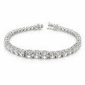 Bracciale con diamanti sfumati da 7,40 carati in oro bianco