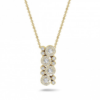 Collane - Collana con diamante da 1,20 carati in oro giallo