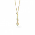 Collana con diamante da 0,45 carati in oro giallo