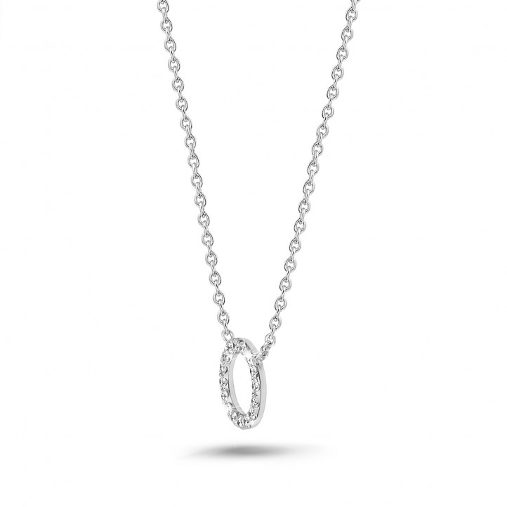 Collana eternity con diamanti da 0,12 carati in oro bianco