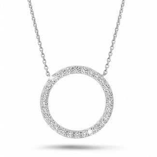 Collana eternity con diamanti da 0,54 carati in oro bianco