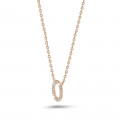 Collana eternity con diamanti da 0,12 carati in oro rosso