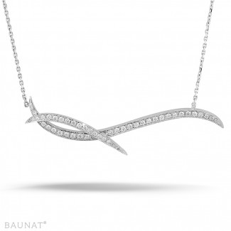 Collane con diamanti - Collana con diamante da 1,06 carati in platino