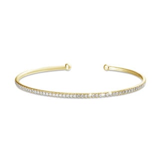 Bracciali - Bracciale con diamanti da 0,75 carati in oro giallo