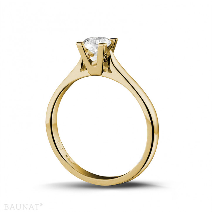 Anello solitario con diamante da 0,30 carati in oro giallo