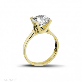 Anelli - Anello solitario con diamante da 2,00 carati in oro giallo