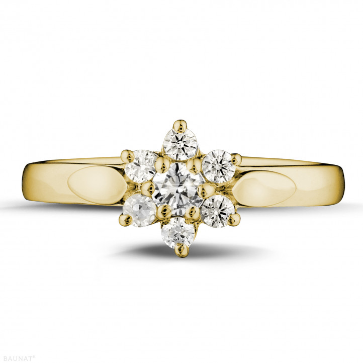 Anello con diamante da 0,30 carati in oro giallo