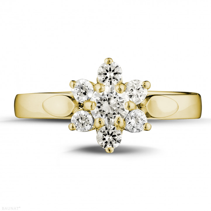 Anello con diamante da 0,50 carati in oro giallo