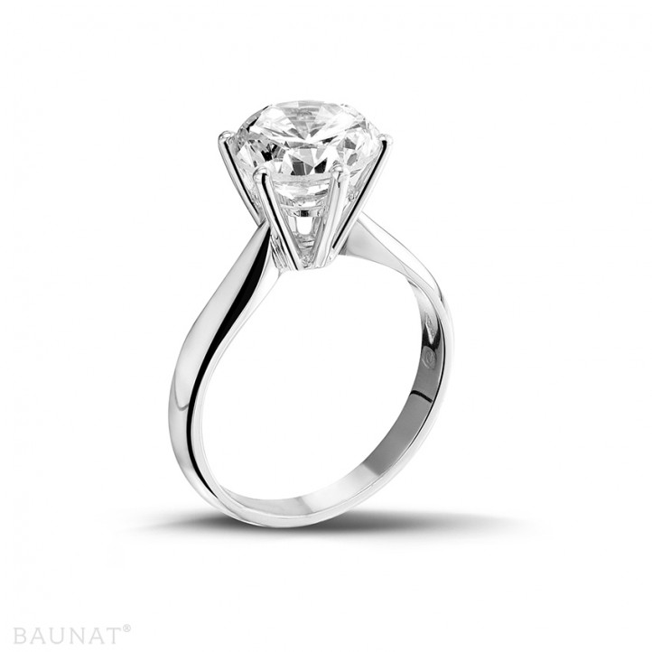 Anello solitario con diamante da 3,00 carati in platino