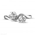 Anello Toi et Moi con diamante da 1,00 carati in oro bianco