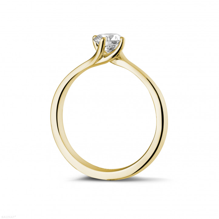 Anello con diamante solitario da 0,50 carati in oro giallo