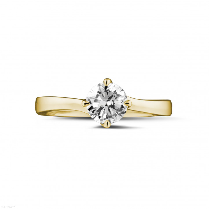 Anello con diamante solitario da 0,70 carati in oro giallo
