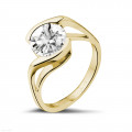 Anello solitario con diamante da 2,00 carati in oro giallo