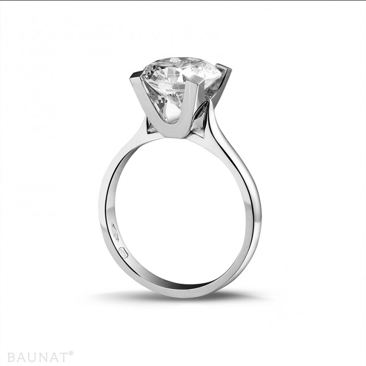 Anello solitario con diamante da 3,00 carati in platino
