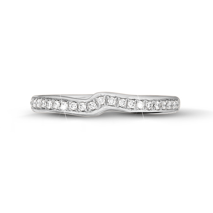 0.플래티넘 20캐럿 커브 다이아몬드 이터니티 링(하프 세팅)