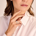 1.50캐럿 솔리테어 헤일로 링, 레드 골드, 라운드 다이아몬드, 에메랄드 컷 다이아몬드 세팅