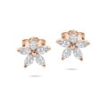 마르퀴즈 컷 다이아몬드 꽃잎이 세팅된 플라워 이어링