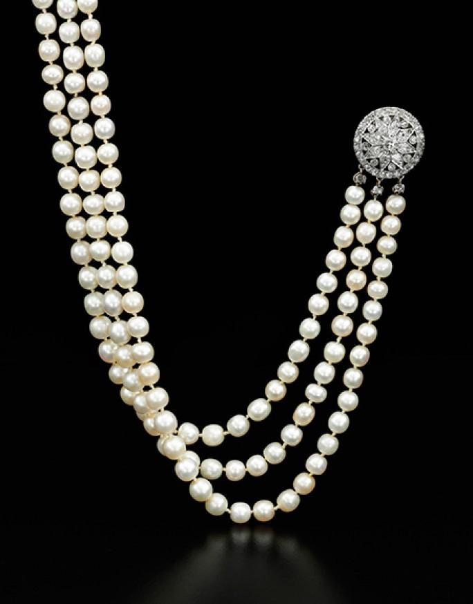 Ketting met diamanten en natuurlijke parels van Marie Antoinette – BAUNAT