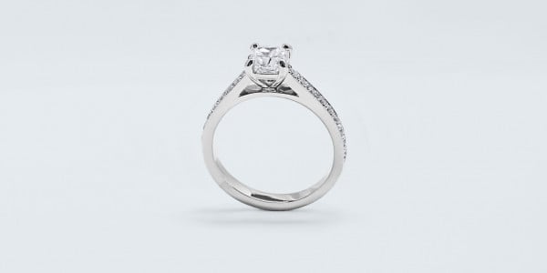 A classic diamond engagement ring