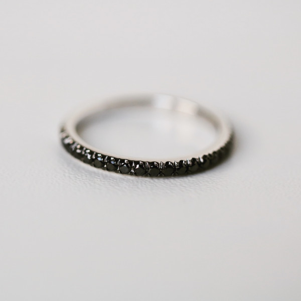 Black diamond engagement ring - BAUNAT