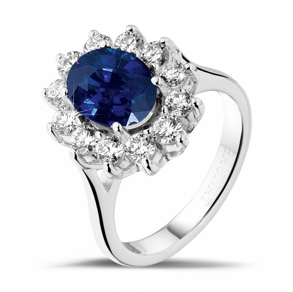 Check out this diamond and sapphire ring