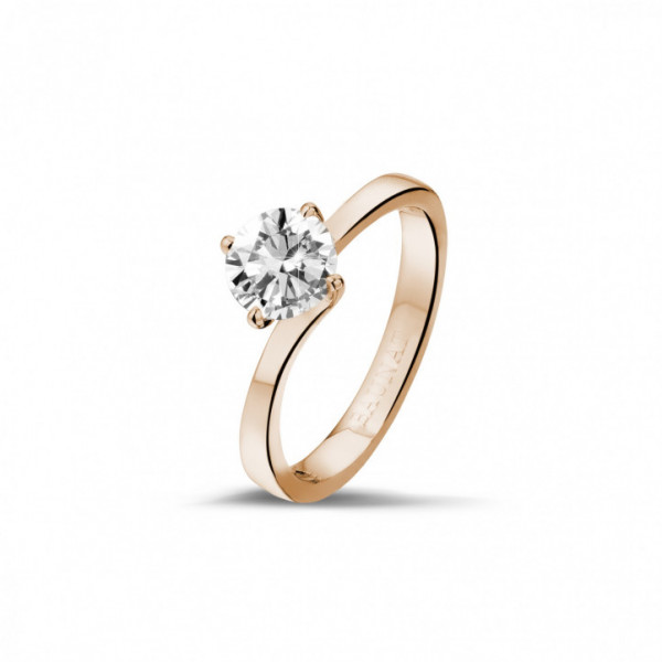 a rose gold diamond engagement ring made partially from copper, and thus being particularly sensitive to saltwater damage