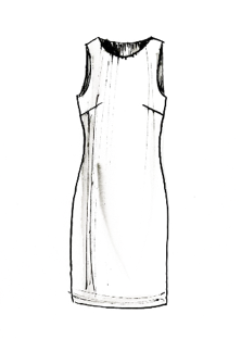 Un abito elegante e casual con un raffinato dettaglio di cerniera, perfetto per una giornata chic o un evento serale informale.