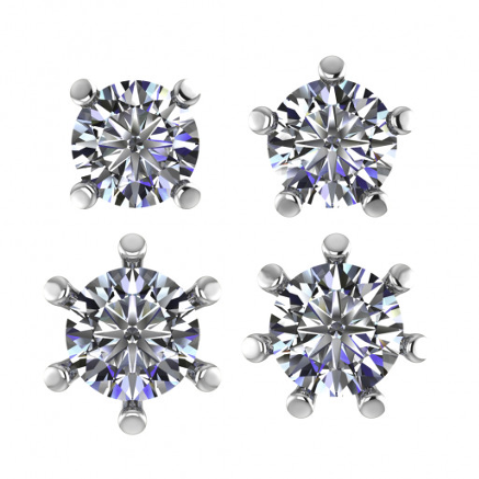 I nostri diamanti con montatura a griffe che tiene insieme il diamante