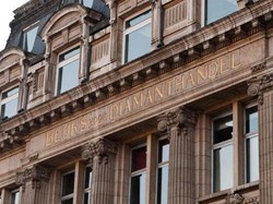Facade of the 'Diamond Trade Fair' building in Antwerp