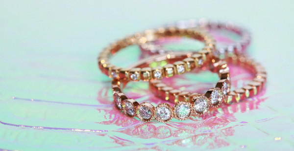 Various thin engagement rings
