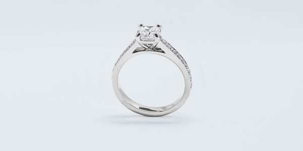 A classic diamond engagement ring