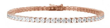 Rose gold tennis bracelet with diamonds BAUNAT - Rose gold tennis bracelet with diamonds from BAUNAT