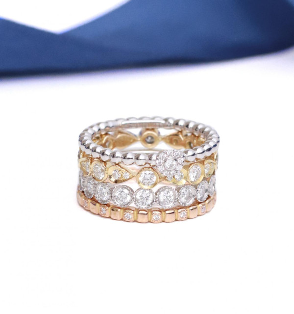 This is what makes stackable rings so popular: you can come up with a new combination every day using the various rings you have. At the same time, you don't have to worry whether the style of your rings is going to clash. The rings were specially designe