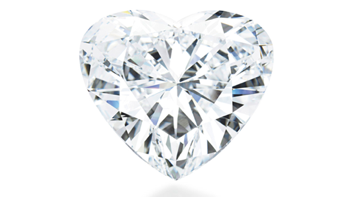 The Love at First Sight: the world's largest heart-shaped diamond. - BAUNAT - the biggest internally flawless heart-shaped diamond on white