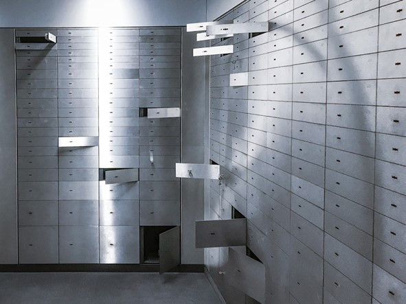a bank’s vault, used by clients for storing valuable personal belongings such as diamond jewellery