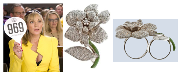 Samantha'nın New York'taki Christie's müzayedesinden aldığı zarif elmas Flowers