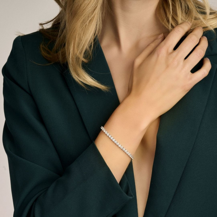 9.00 karat sarı altın pırlanta tenis bilekliği