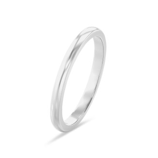 Platinden 2,00 mm hafif kubbeli yüzeye sahip alyans 