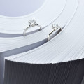 1.00 karat beyaz altın, olağanüstü kalitede pırlantalı tektaş yüzük (D-IF-EX-None fluorescence-GIA sertifikalı)