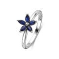 Markiz Kesim Mavi Safir Yapraklı Flowers Yüzük