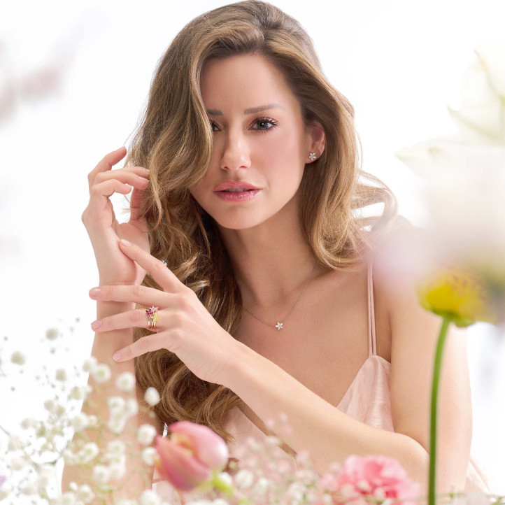 Markiz Kesim Sarı Safir Yapraklı Flowers Yüzük