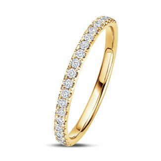 Sarı altın 0.26 karat yarı set sonsuzluk yüzüğü - Fancy Shape koleksiyonundaki tüm yüzüklerle uyumlu.