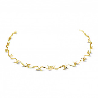 Kolyeler - 3.65 karat sarı altın pırlanta kolye