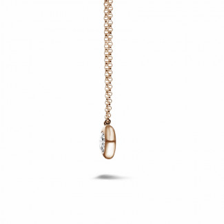 0.70 karat kırmızı altın pırlanta uydu kolye ucu