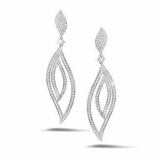2.beyaz altından 35 karat pırlanta yaprak küpe