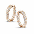 2.kırmızı altından 15 karat pırlanta kreol küpe