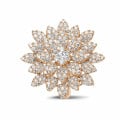 1.kırmızı altından 35 karat pırlanta Flowers yüzük