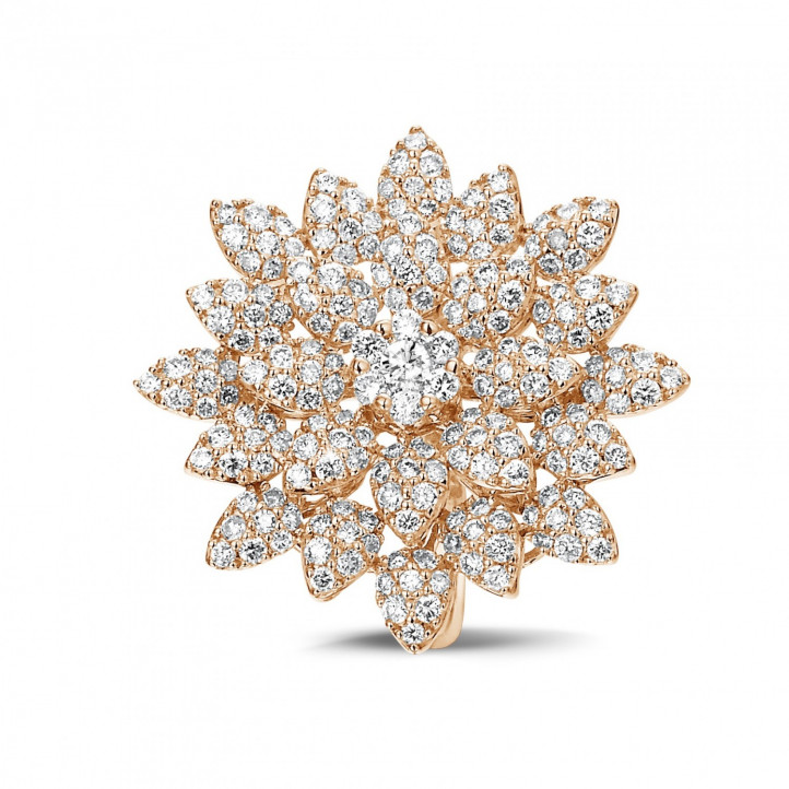 1.kırmızı altından 35 karat pırlanta Flowers yüzük